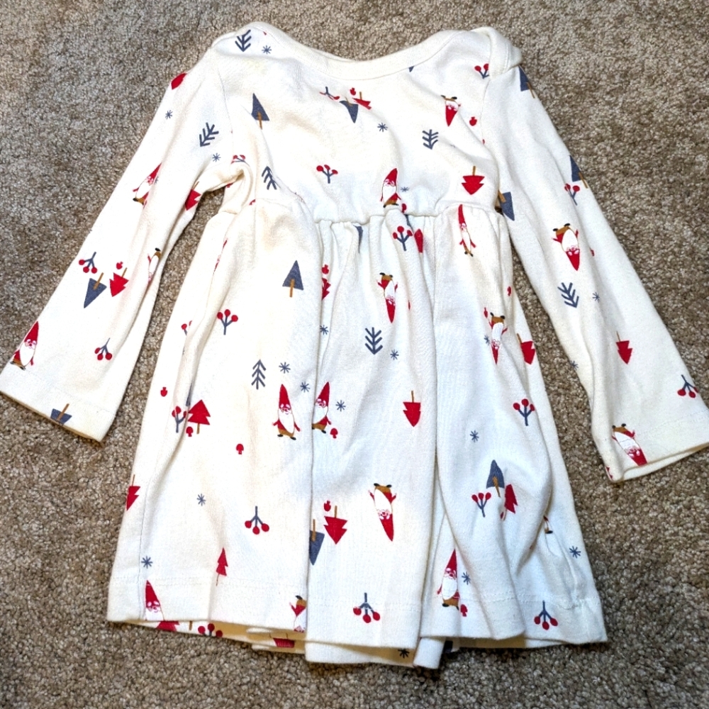 80 cm (18-24 mo) Hanna Andersson Christmas dress - long sleeve cotton